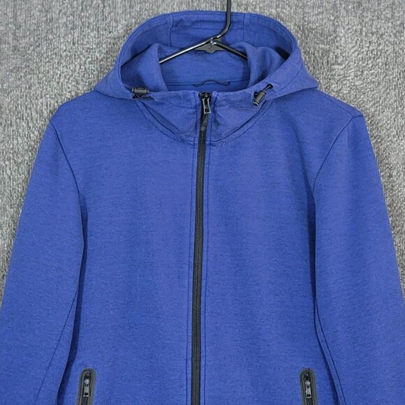 Uniqlo Jacket Womens Small Blue Hooded Performance Full Zip - Picture 2 of 12